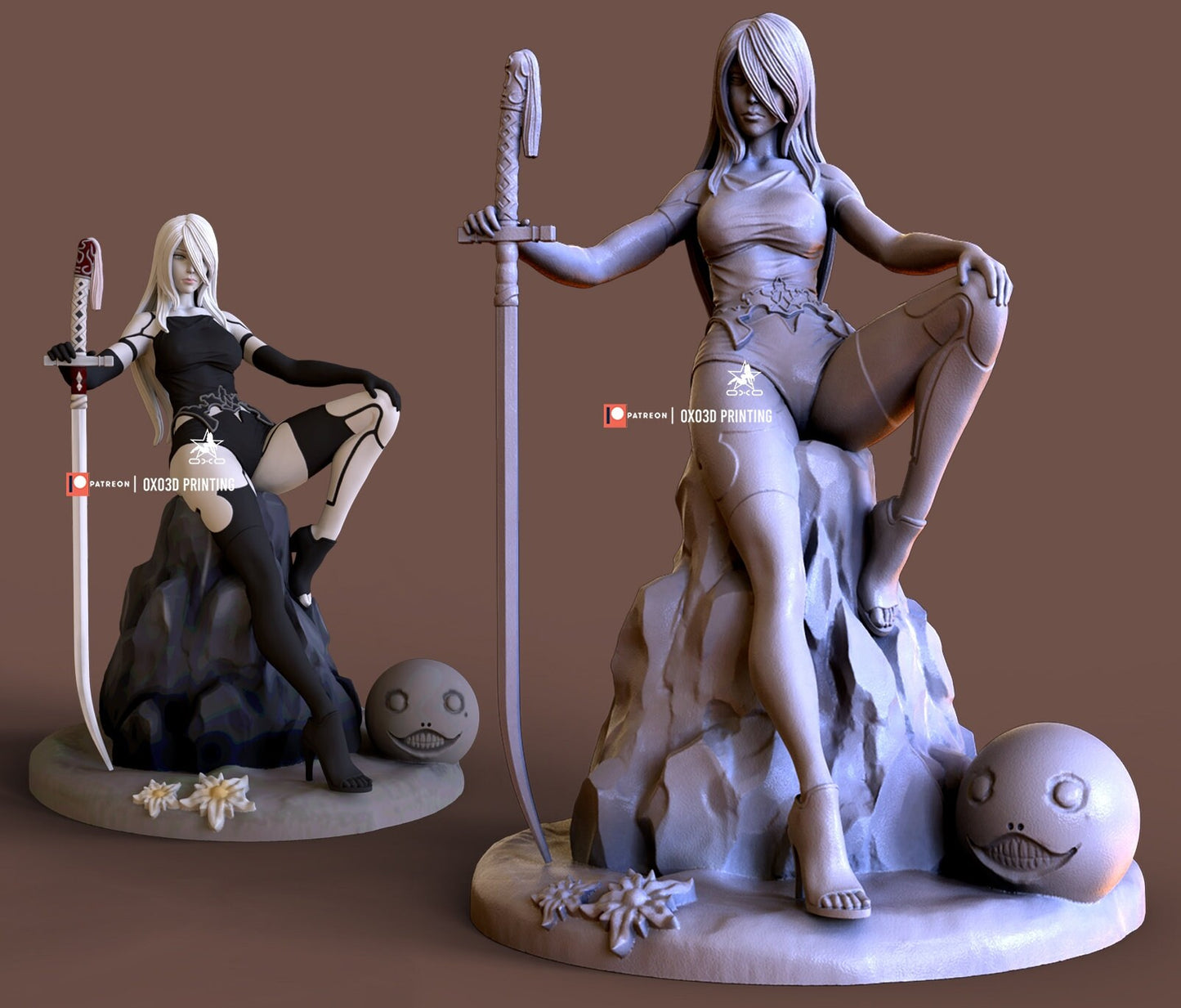 A2 - Nier Automata - sfw - nsfw - unpainted - 3d printed model - fan art