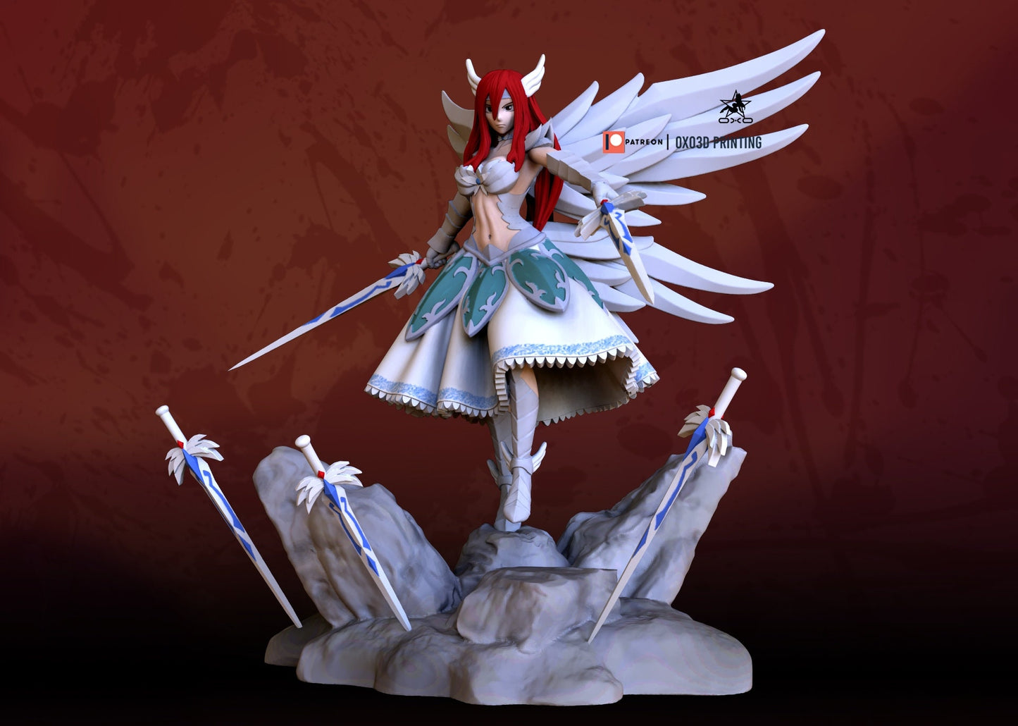 Ezra Scarlet Battle angel - Sfw - NSFW - unpainted - 3d printed model - fan art - fairy tale