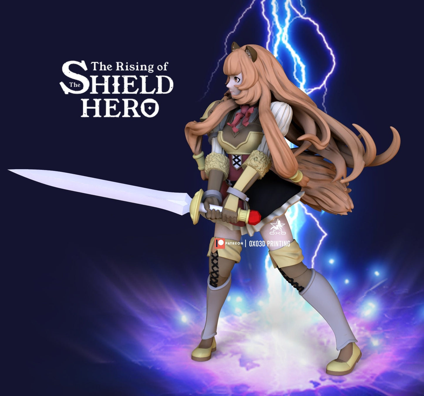 Raphtalia - Rising of the shield hero - SFW - NSFW - UNPAINTED - 3D printed model - Fan art