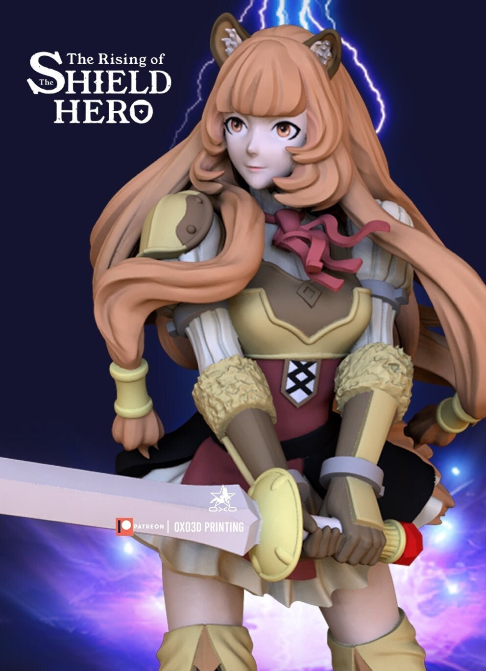 Raphtalia - Rising of the shield hero - SFW - NSFW - UNPAINTED - 3D printed model - Fan art