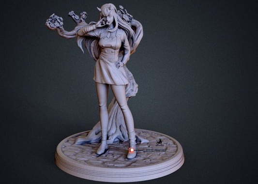 Zero Two - Darling and the Franxx - sfw - nsfw - UNPAINTED - 3d Printed model - fan art