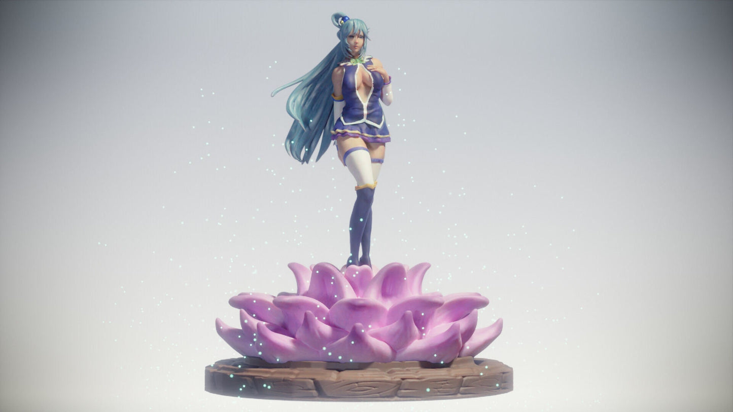 Aqua - Konosuba - SFW - NSFW - Unpainted 3d model - Fan art