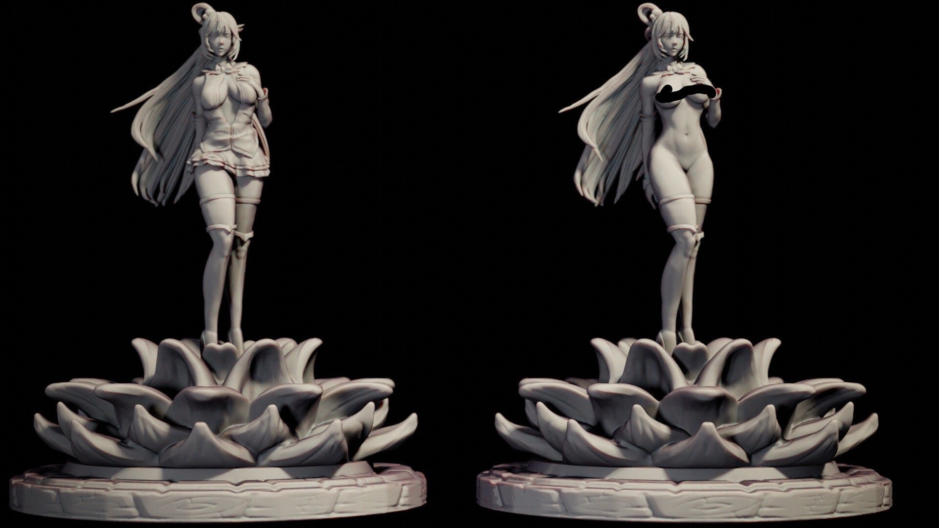 Aqua - Konosuba - SFW - NSFW - Unpainted 3d model - Fan art – 3D Printing  Empire