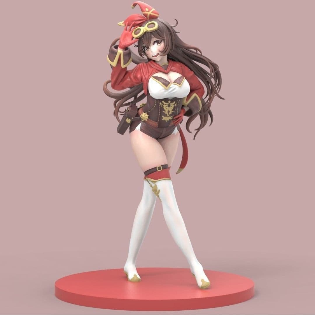 Amber - Genshin Impact - SFW - Unpainted - 3d printed model - fan art