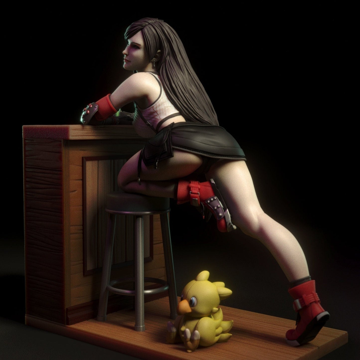 Tifa - Final Fantasy 7 - SFW - NSFW - UNPAINTED - 3D printed model - Fan art