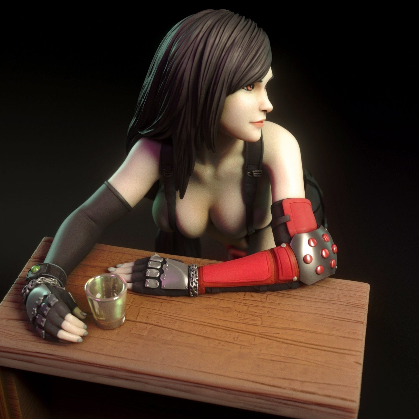 Tifa - Final Fantasy 7 - SFW - NSFW - UNPAINTED - 3D printed model - Fan art