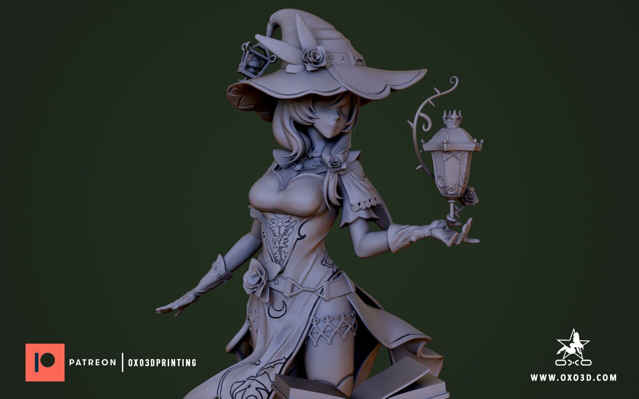 Lisa - Genshin Impact - SFW - NSFW - UNPAINTED - 3D Printed model - fan art