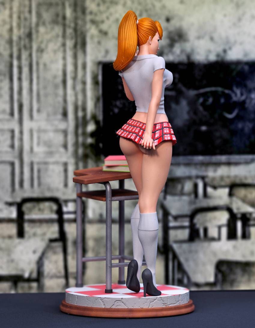 MJ school girl & black cat teacher - Sexy - sfw - nsfw - unpainted - 3d printing model kit.