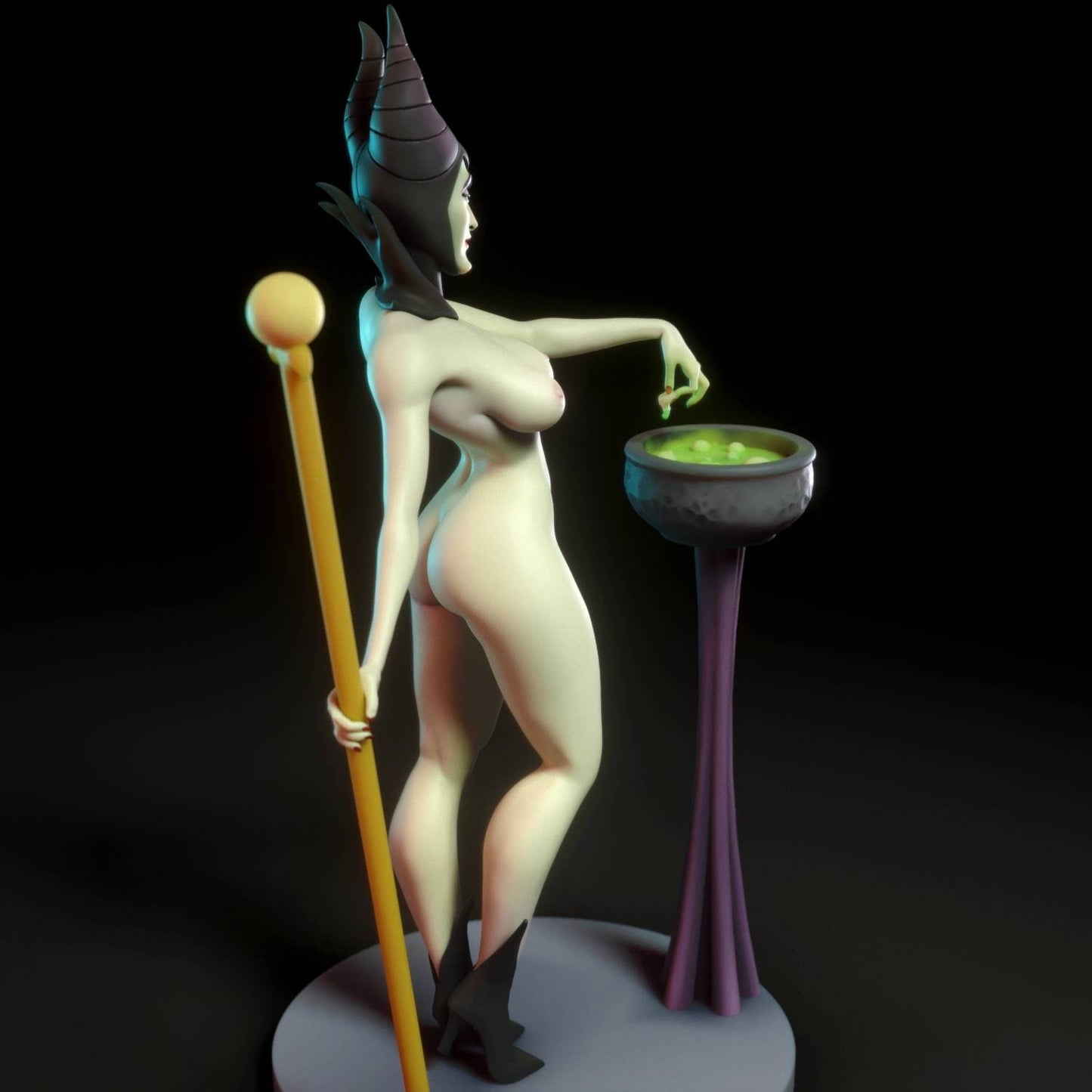 Maleficent - sfw - nsfw - unpainted - 3d printed model - FAN ART