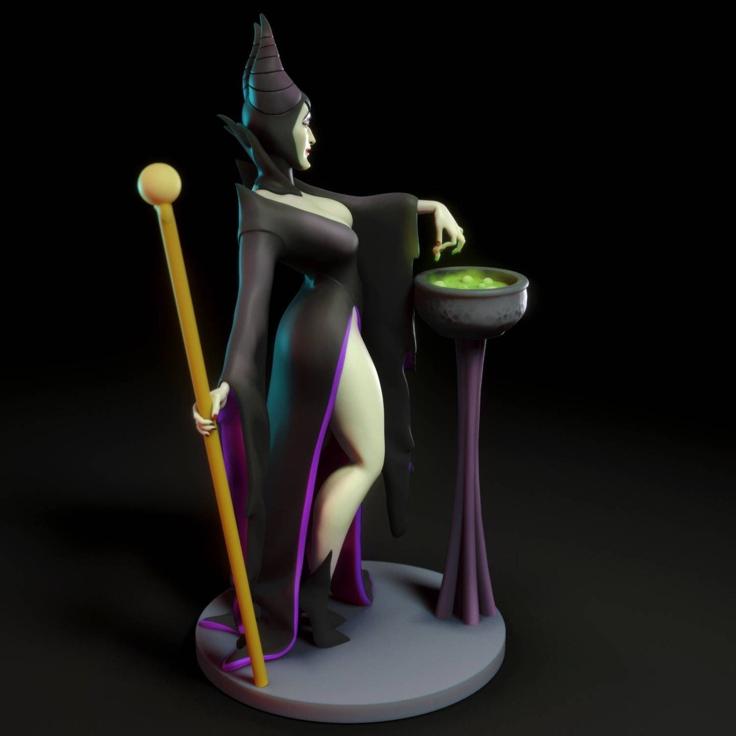 Maleficent - sfw - nsfw - unpainted - 3d printed model - FAN ART