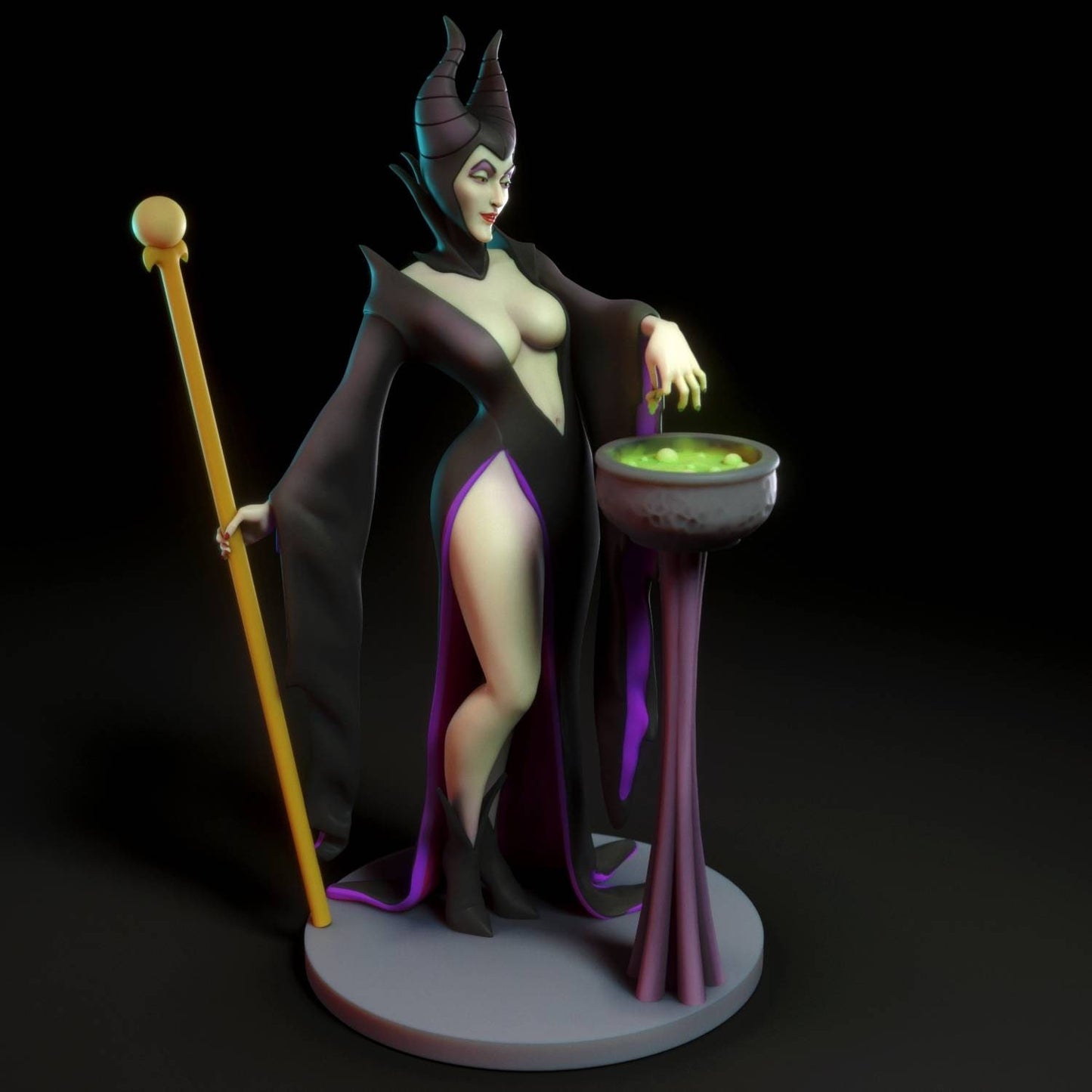 Maleficent - sfw - nsfw - unpainted - 3d printed model - FAN ART