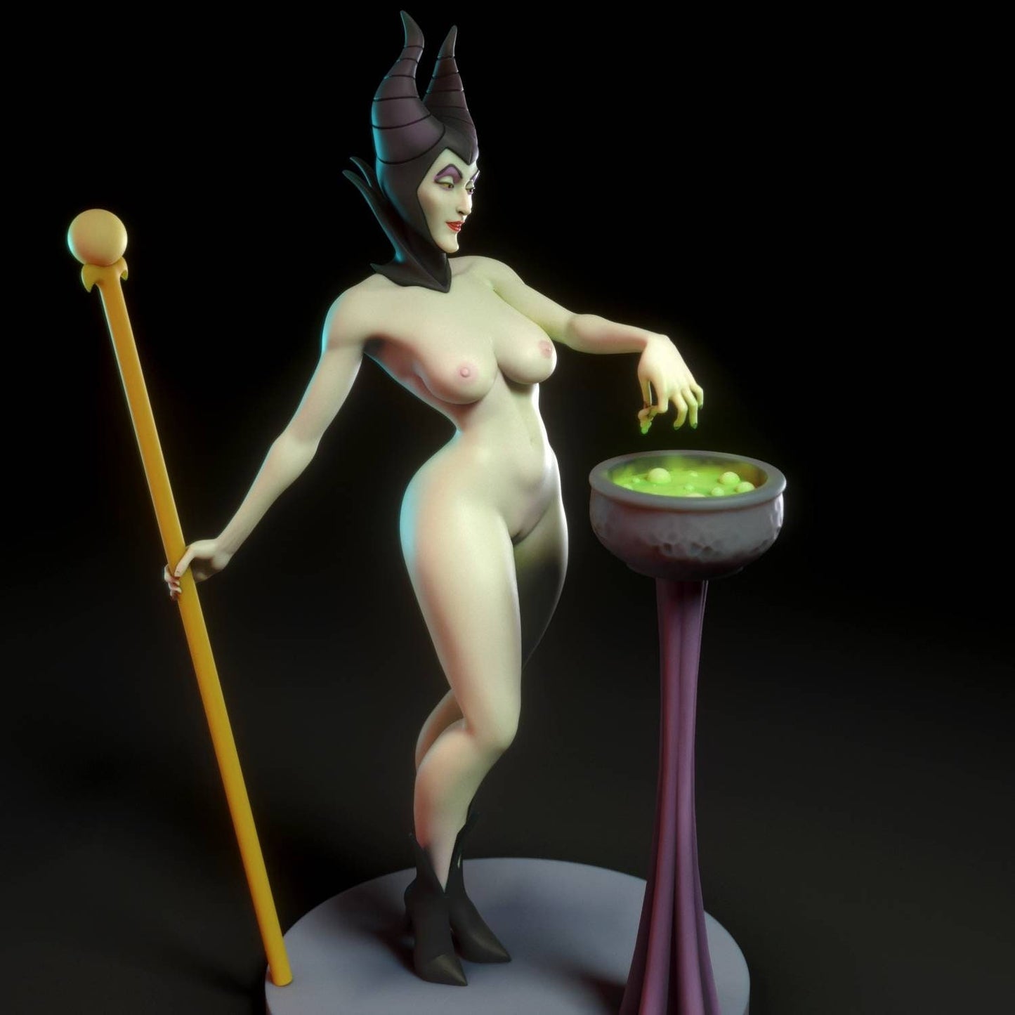 Maleficent - sfw - nsfw - unpainted - 3d printed model - FAN ART