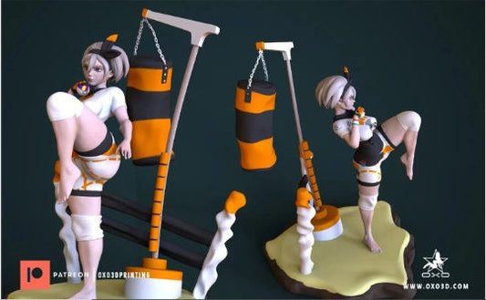 Bea - Pokemon Trainer - SFW - NSFW - unpainted - 3d Printed model - Fan art