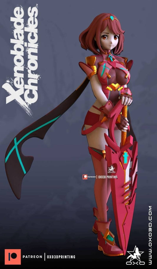 Pyra - xenoblade chronicles - sfw - nsfw - unpainted - 3d printed model - fan art