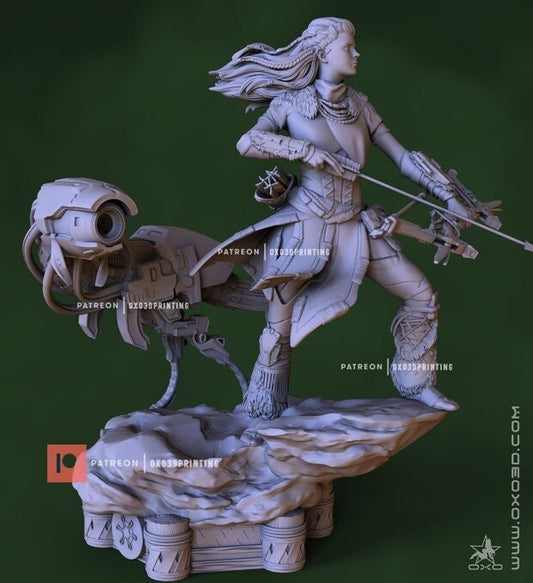 Aloy - Horizon- zero dawn - sfw - nsfw - unpainted - 3d printed - fan art - model