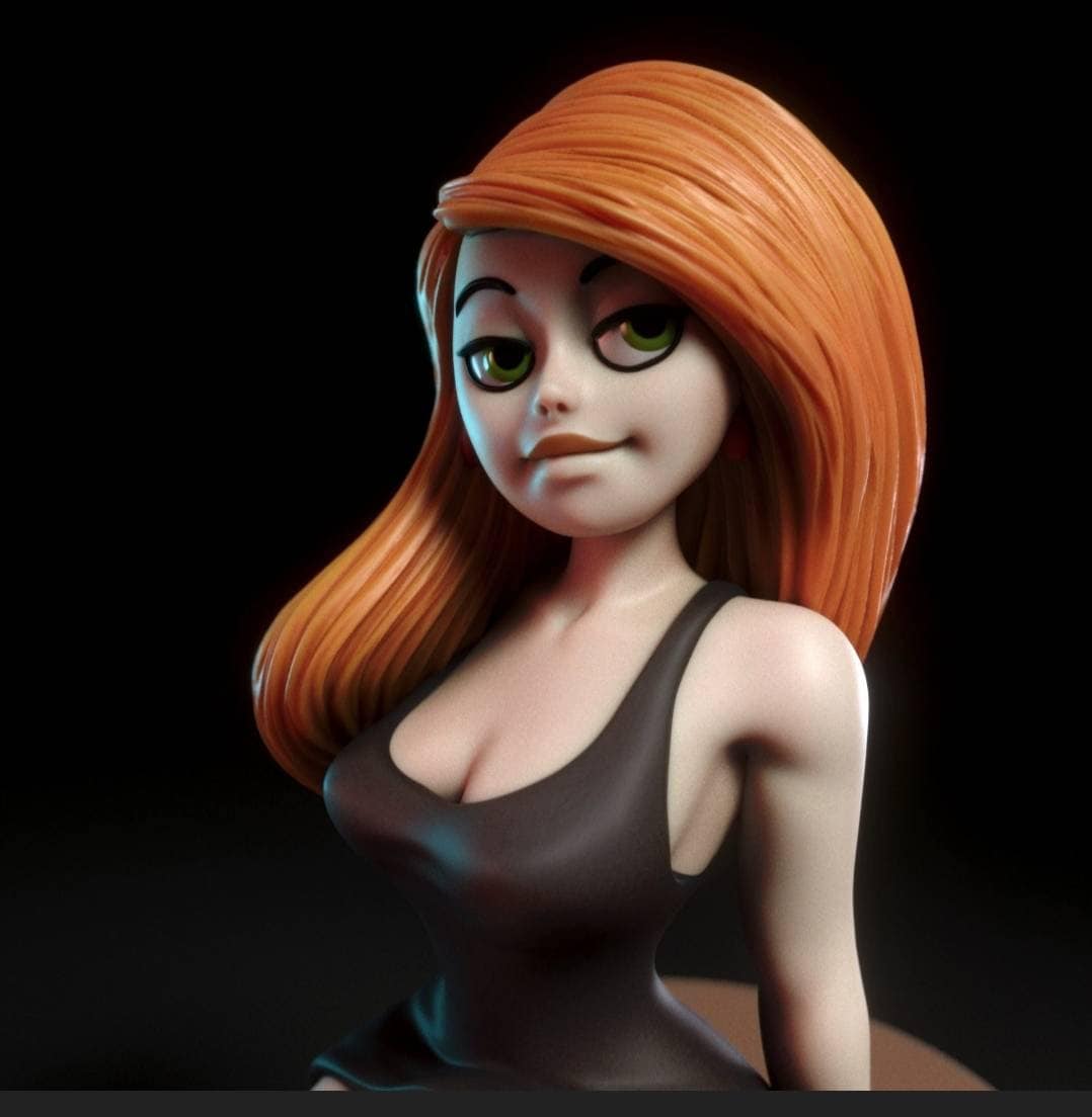 Kim possible - Sfw - NSFW- adult - grown up -UNPAINTED - 3d printed - figurine - statue