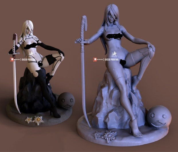 A2 - Nier Automata - sfw - nsfw - unpainted - 3d printed model - fan art